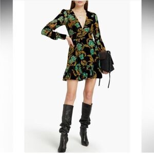 Saloni NWT Pia Velvet Silk Dress size 2